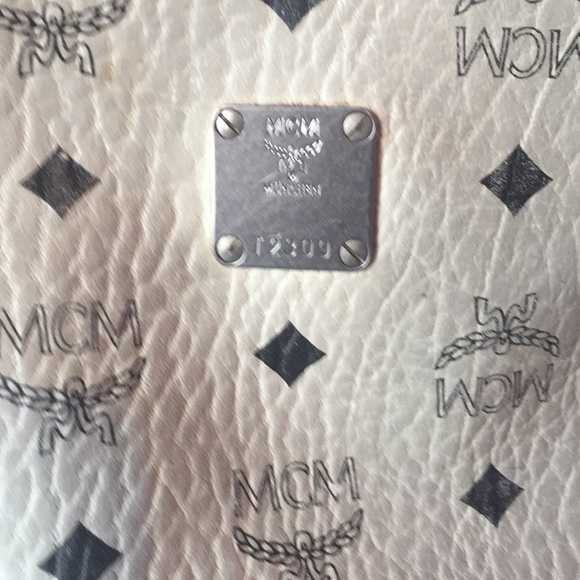 White Mcm backpack large main image 6